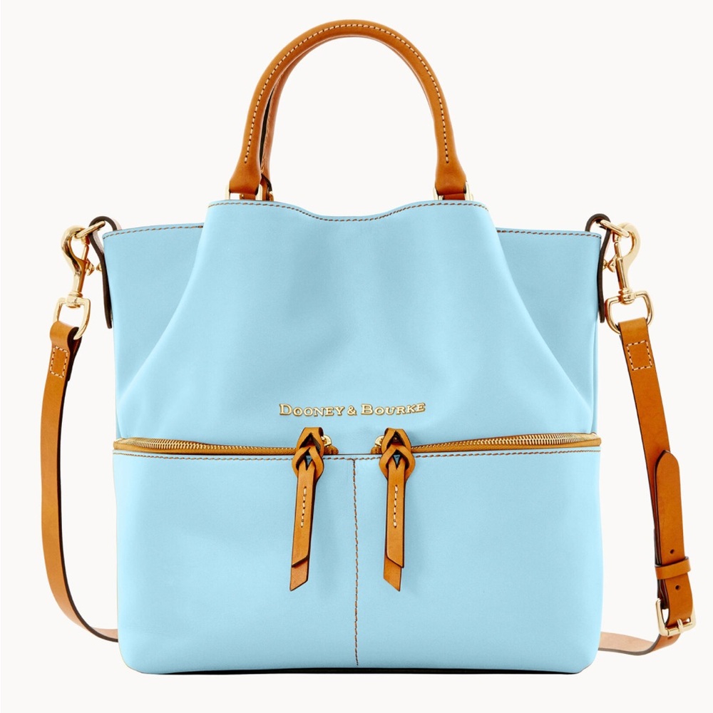 Dooney & Bourke City Dawson Light Blue Leather Tote